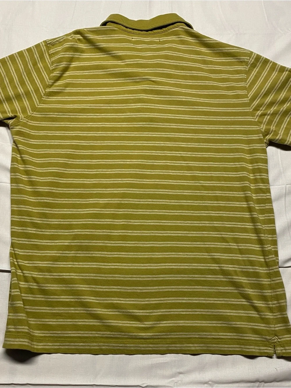Banana Republic Striped Olive Polo
